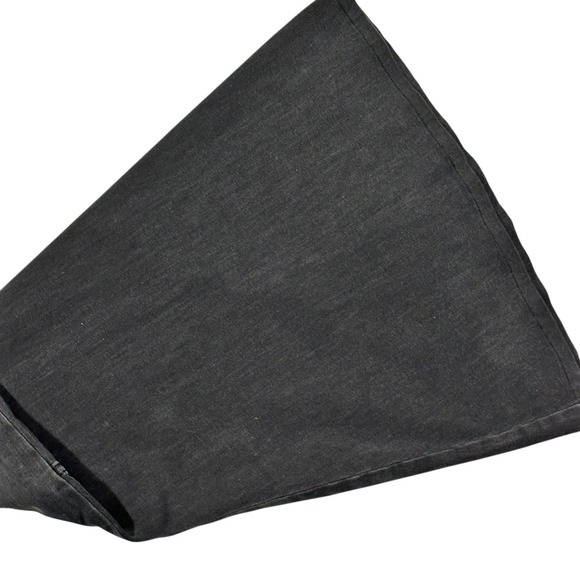 Free People Black Charcoal Grey High Rise Bell Bottom Flare Jeans 27 Retro 70s - Picture 12 of 16